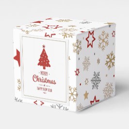 Kerststerren en Snowflakes Patroon Bedankdoosjes