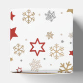 Kerststerren en Snowflakes Patroon Bedankdoosjes (Bovenkant)