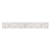 Kerststerren en Snowflakes Patroon Grosgrain Lint (Voorkant)