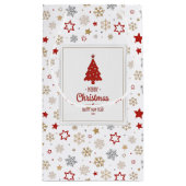 Kerststerren en Snowflakes Patroon Klein Cadeauzakje (Achterkant)