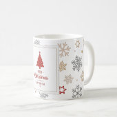 Kerststerren en Snowflakes Patroon Koffiemok (Voorkant rechts)