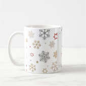 Kerststerren en Snowflakes Patroon Koffiemok (Links)