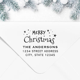 Kerststerren Familienaam Retouradres Zelfinktende Stempel