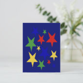 Kerststerren Feestdagenkaart (Staand voorkant)