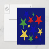Kerststerren Feestdagenkaart (Voorkant / Achterkant)