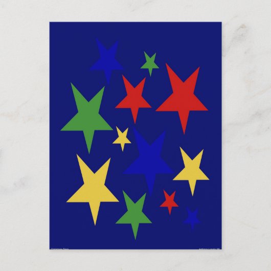 Kerststerren Feestdagenkaart (Voorkant)