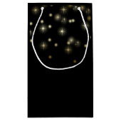 Kerststerren feestelijk klein cadeauzakje (Achterkant)