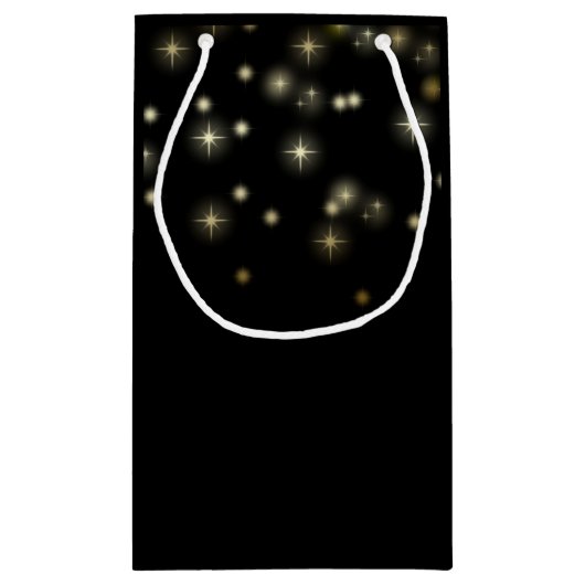 Kerststerren feestelijk klein cadeauzakje (Achterkant)