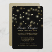 Kerststerren Festive Corporate Party Kaart (Voorkant / Achterkant)