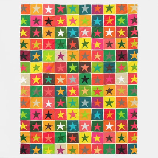 kerststerren fleece deken (Voorkant)