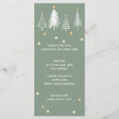 Kerststerren, goud, wit, groen menu (Achterkant)