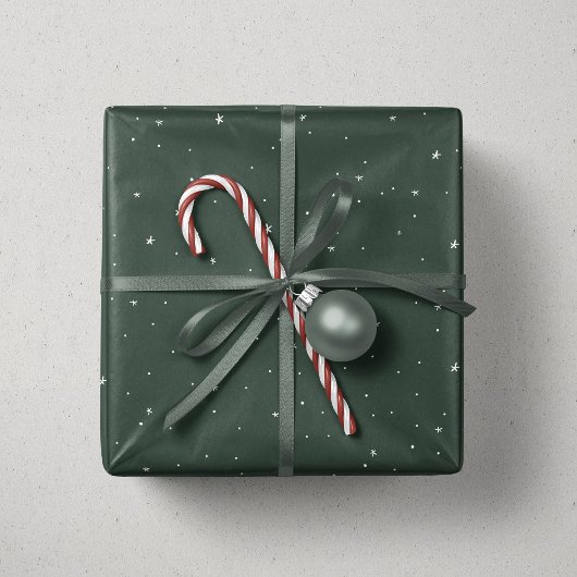 Kerststerren groen witte leuke feestelijke omhulli cadeaupapier