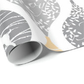 Kerststerren herten vreugde patroon cadeaupapier (Rol Hoek)