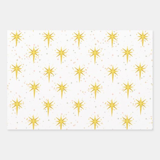 Kerststerren Inpakpapier Vel (Voorkant 2)