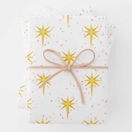 Kerststerren Inpakpapier Vel (In situ)