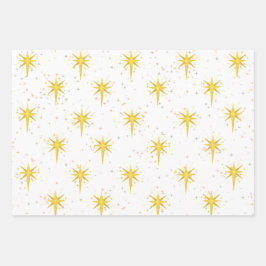 Kerststerren Inpakpapier Vel