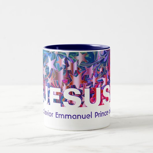 Kerststerren | JESUS | ABSTRACT  Tweekleurige Koffiemok (Center)