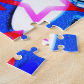 Kerststerren kunst legpuzzel (Zijkant)