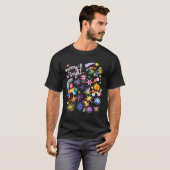 Kerststerren Merry en Bright T-shirt (Voorkant volledig)