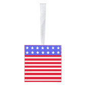 Kerststerren op blauwe en rode en witte streep decoratie (Rechts)