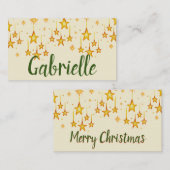 Kerststerren op maat plaatskaartje (Voorkant / Achterkant)