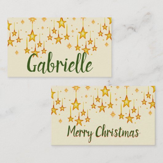 Kerststerren op maat plaatskaartje (Voorkant / Achterkant)