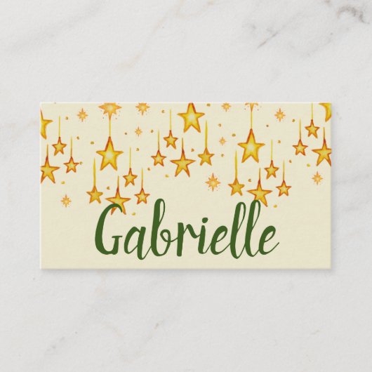 Kerststerren op maat plaatskaartje (Voorkant)