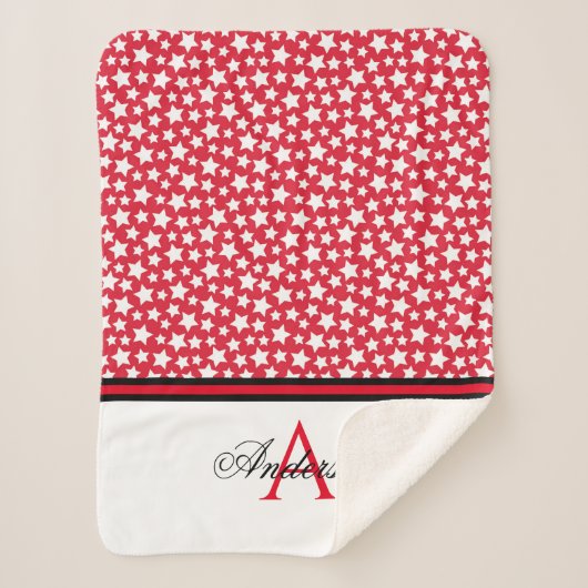 Kerststerren op maat sherpa deken (Voorkant)