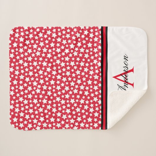 Kerststerren op maat sherpa deken (Voorkant (horizontaal))