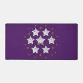 Kerststerren op paars bureaumat (Voorkant)