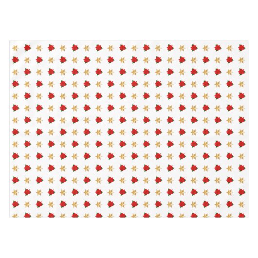 Kerststerren op witte tablet tafelkleed (Voorkant (Horizontaal))