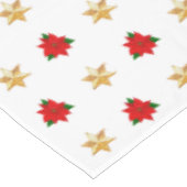 Kerststerren op witte tablet tafelkleed (Gekanteld)