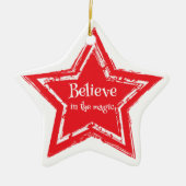 Kerststerren Ornament-geloof Keramisch Ornament (Voorkant)