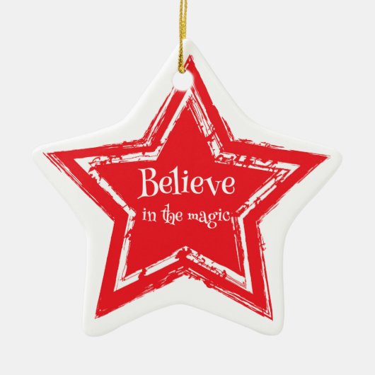 Kerststerren Ornament-geloof Keramisch Ornament (Voorkant)