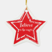 Kerststerren Ornament-geloof Keramisch Ornament (Achterkant)