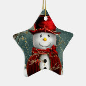 Kerststerren Ornament/Snowman Keramisch Ornament (Rechts)