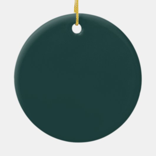 Kerststerren Pattern Monogrammed Pine Green Keramisch Ornament (Achterkant)