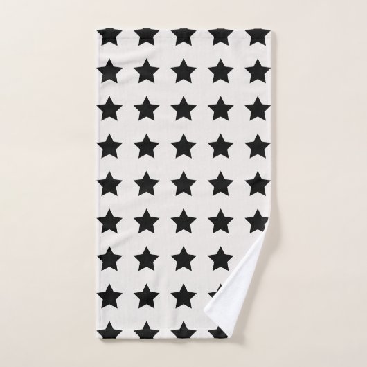 Kerststerren Pattern White Black Bad Handdoek (Handdoek)