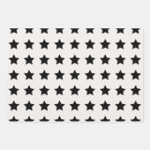 Kerststerren Pattern White Black Inpakpapier Vel (Voorkant)