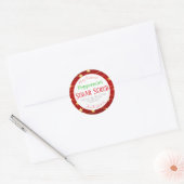 kerststerren Peppermint Sugar Scrub-etiketten Ronde Sticker (Envelop)