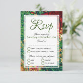 Kerststerren Persoonlijke Festive Viering RSVP Kaartje (Staand voorkant)