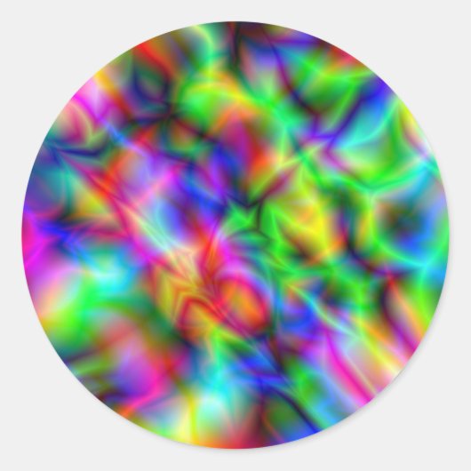 Kerststerren Ronde Sticker (Voorkant)