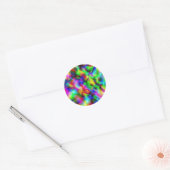 Kerststerren Ronde Sticker (Envelop)