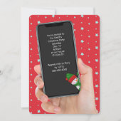 Kerststerren SMS bericht Party uitnodigen Kaart (Voorkant)