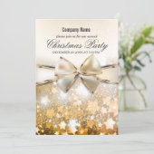 Kerststerren Sparkle Corporate Party Uitnodiging (Staand voorkant)