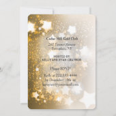 Kerststerren Sparkle Satin Party Uitnodiging (Achterkant)