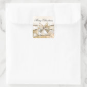 Kerststerren Sparkle Vierkante Sticker (Tas)