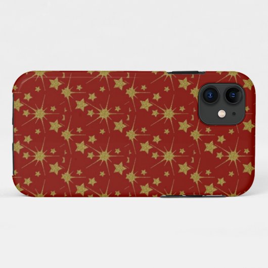 Kerststerren Telefoontas Case-Mate iPhone Case (Achterkant (horizontaal))