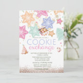 Kerststerren van dennenboom-kruidkoekjes kaart (Staand voorkant)