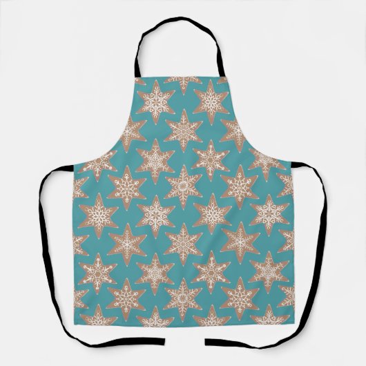 Kerststerren van gemberkoek (Groen) Schort (Voorkant)